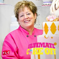 Pat Jacoby created this Patty-Cakes White Wedding Cake recipe in the first season of TLC's 'Ultimate Cake Off'. Pat Jacoby created this Patty-Cakes White Wedding Cake recipe in the first season of TLC's 'Ultimate Cake Off'.
